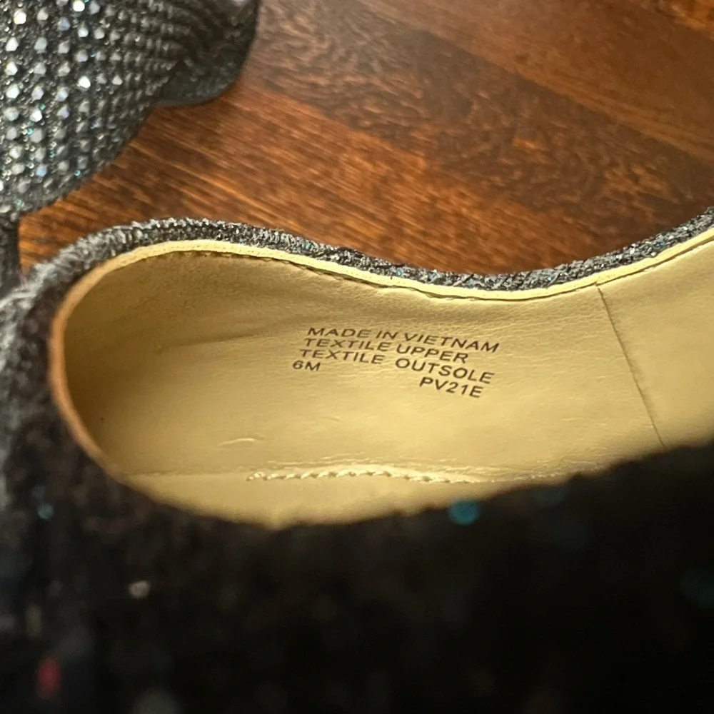 Michael Kors Black Iridescent purple /blue rhinestone Studded Heels